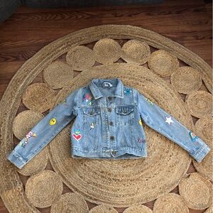 Lola + The Boys Denim Jacket with Colorful Embellishments